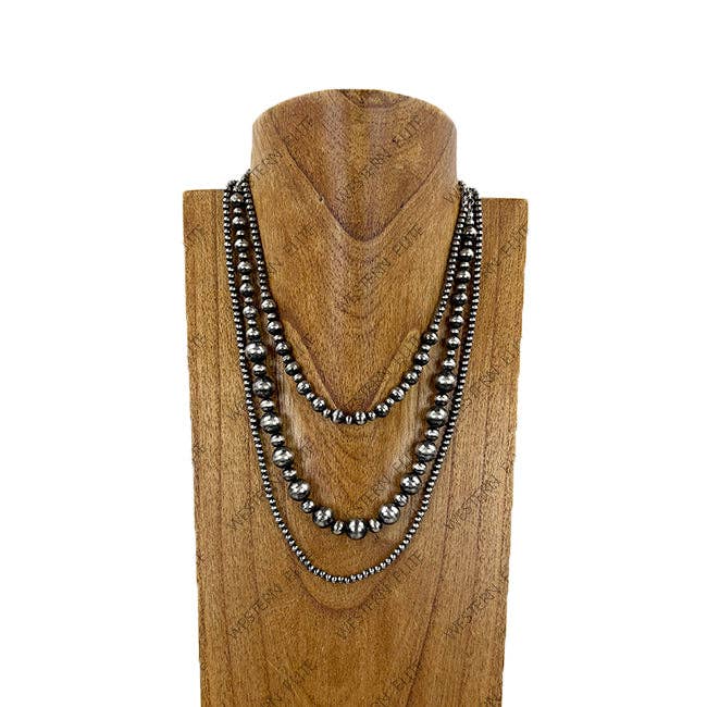 Silver Navajo Bead Stack