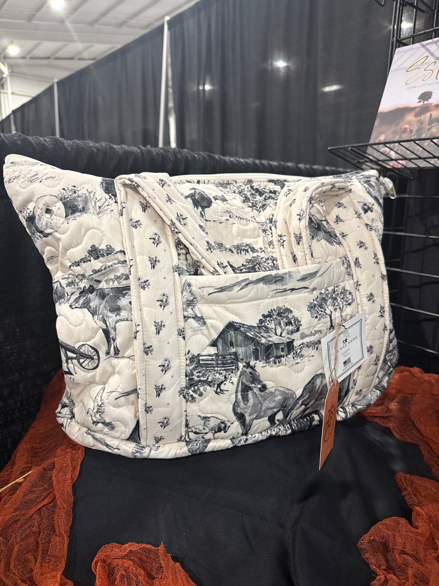 Aledo Toile Zippered Tote
