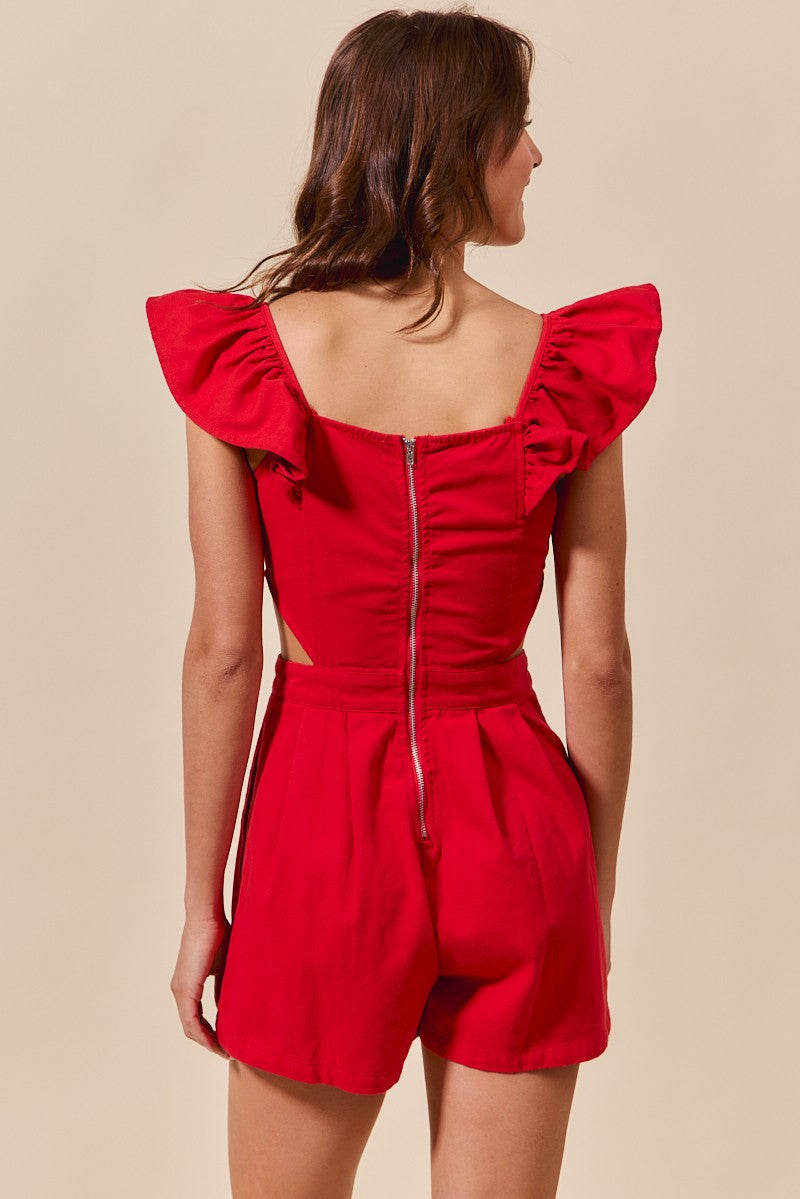Game Day Denim Romper