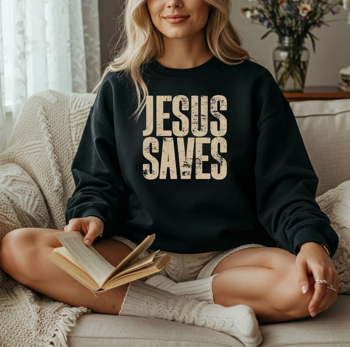 Jesus Saves Crewneck