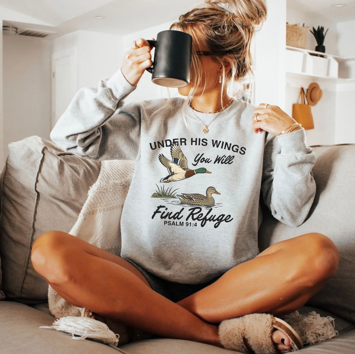 Under His Wings Graphic Crewneck