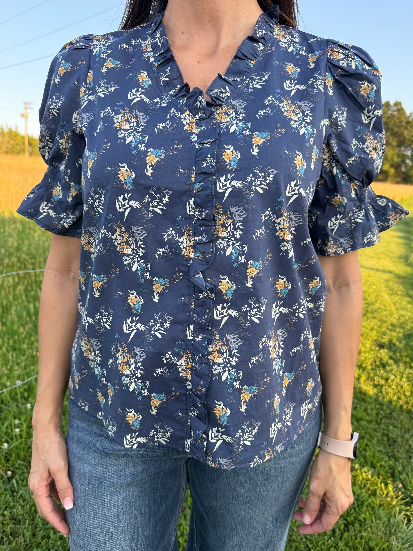Midnight Meadow Blouse