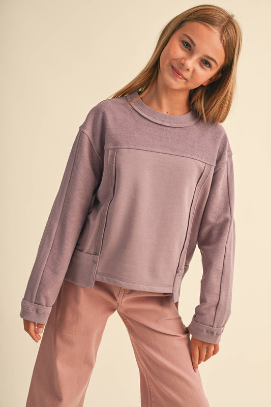 Girls: Colorbock Crewneck