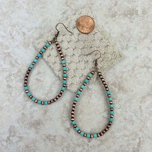 Copper & Turquoise Teardrops