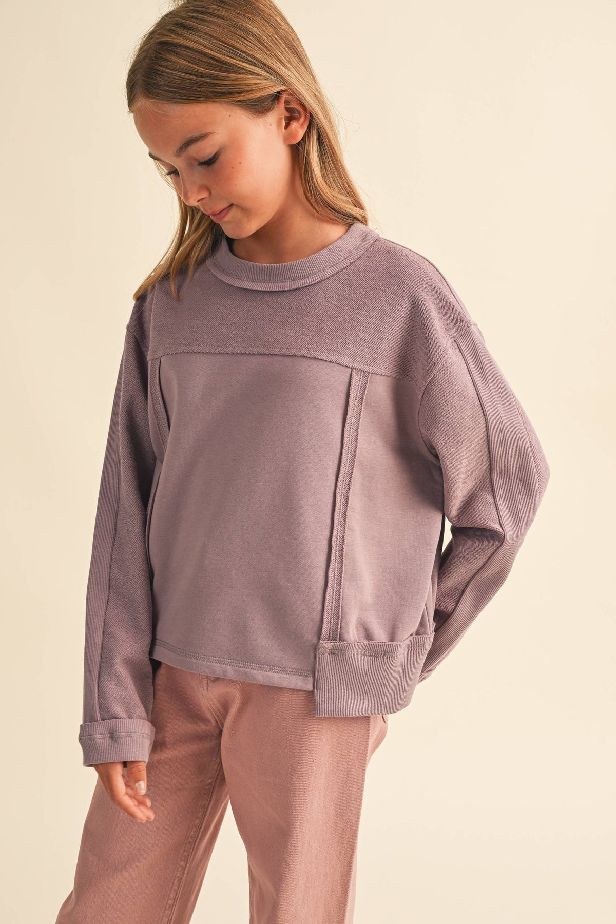 Girls: Colorbock Crewneck