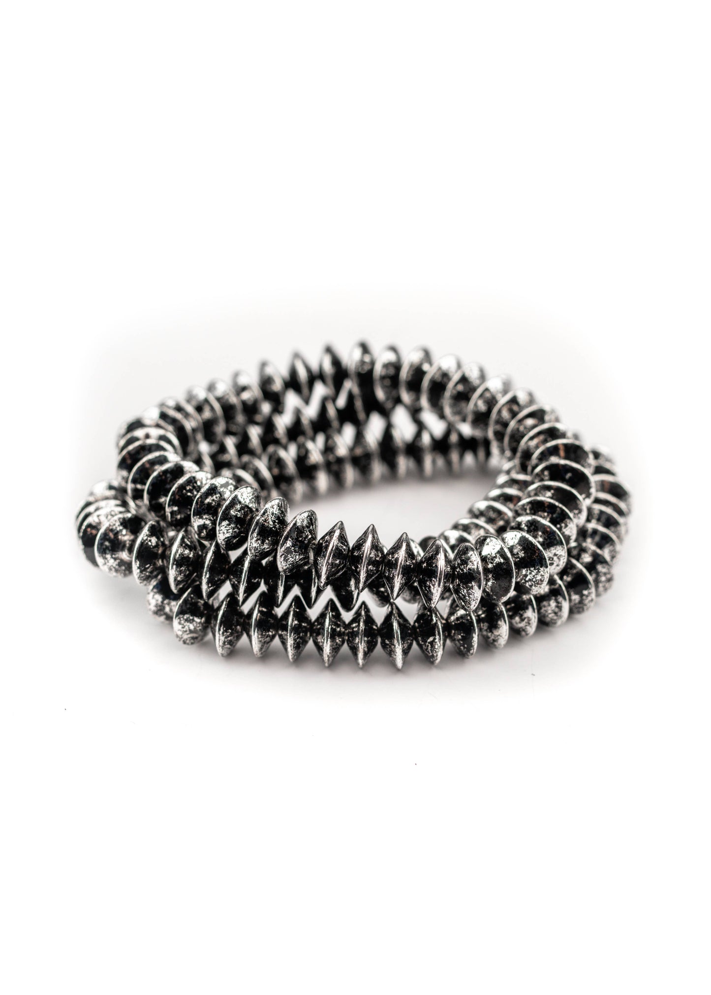 3 Pc Silver Disc Bracelet