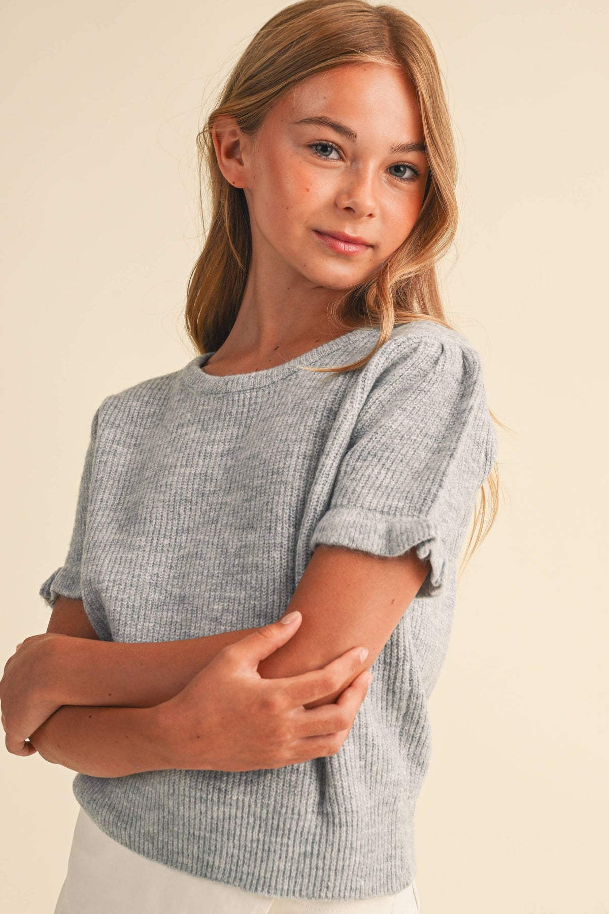 Girls: Puff Sleeve Sweater