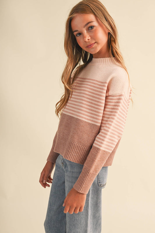 Girls: Drop Shoulder Sweater