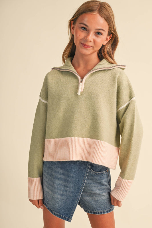 Girls: Color Switch 1/4 Zip