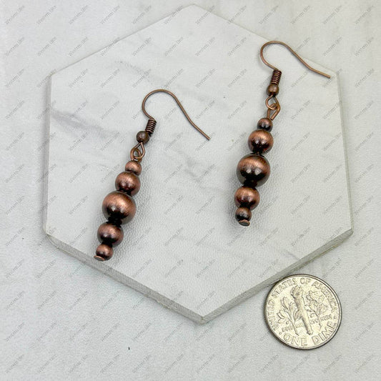 Copper Drop Navajo Earrings