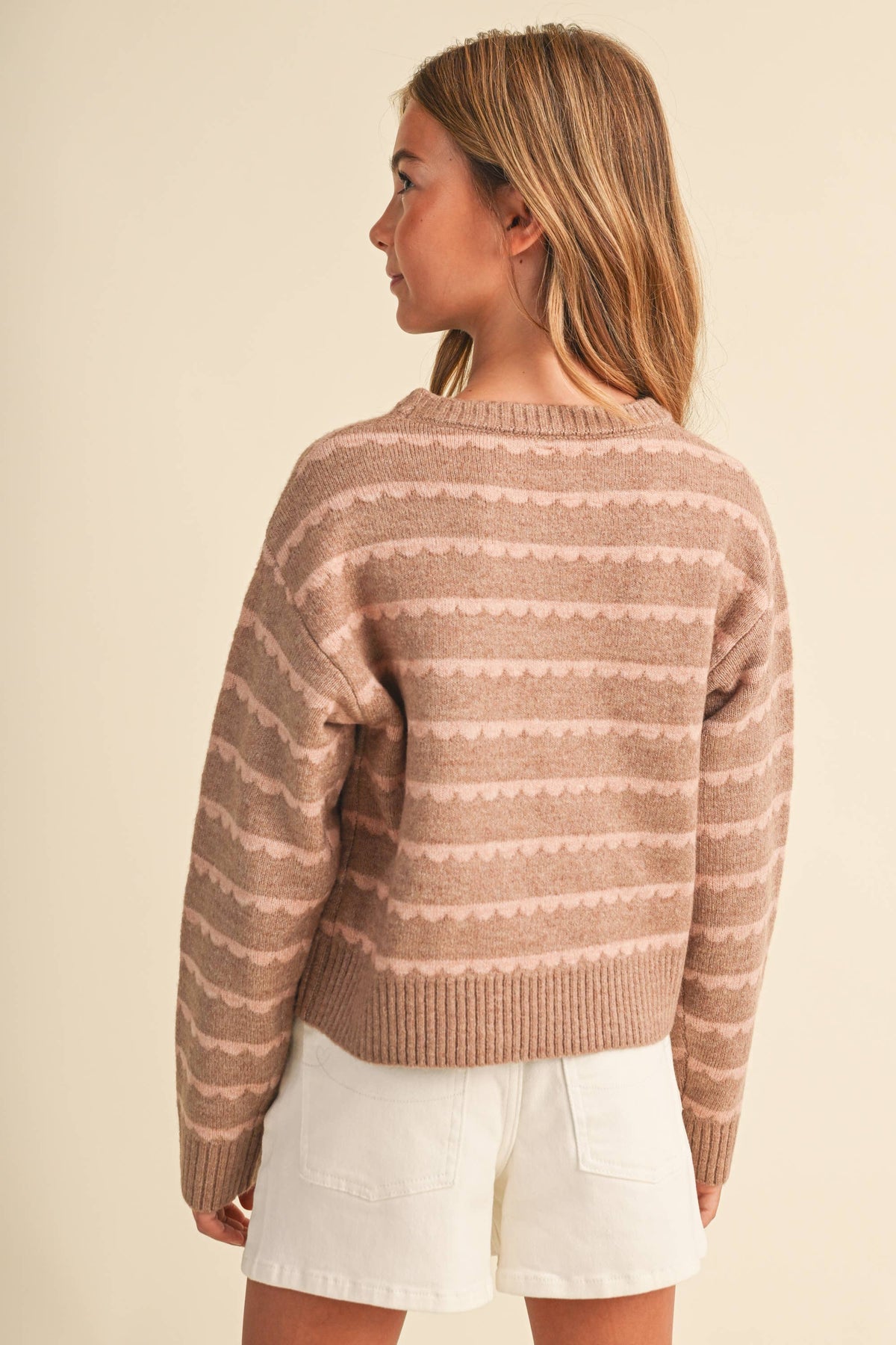 Girls: Striped Cozy Sweater