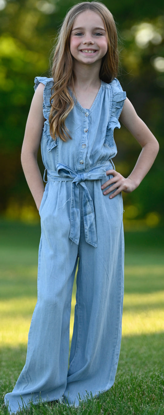 Girls: Dusty Denim Romper