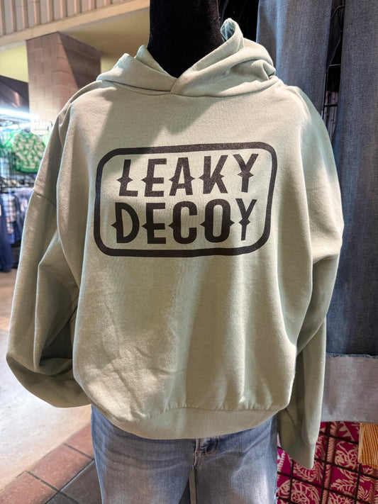 Leaky Decoy Womens Cropped Hoodie