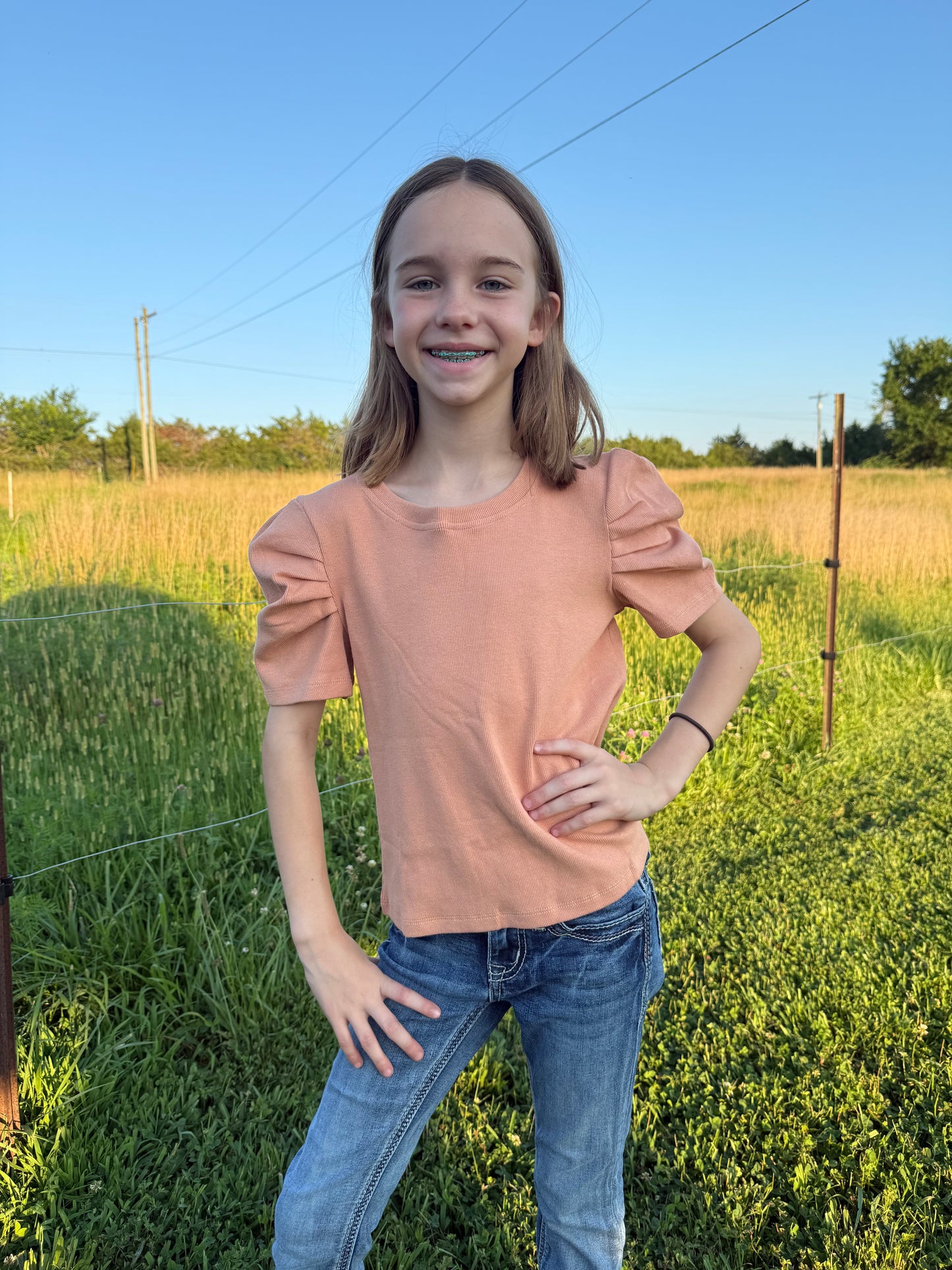Girls: Dusty Rose Top