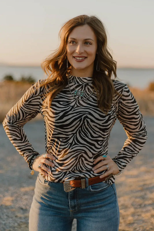 Cowgirl Safari Mesh Top