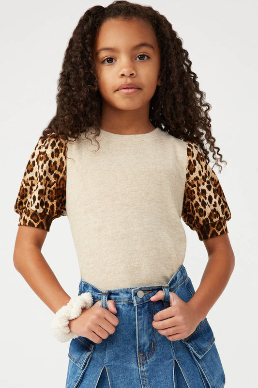 Girls Cheetah top