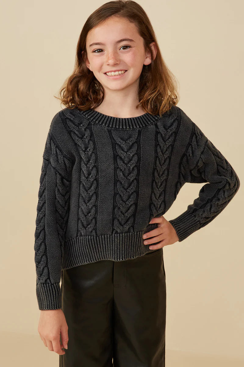 Girls Cable Knit Sweater