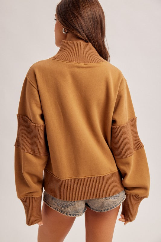 Brushed Terry Half Zip