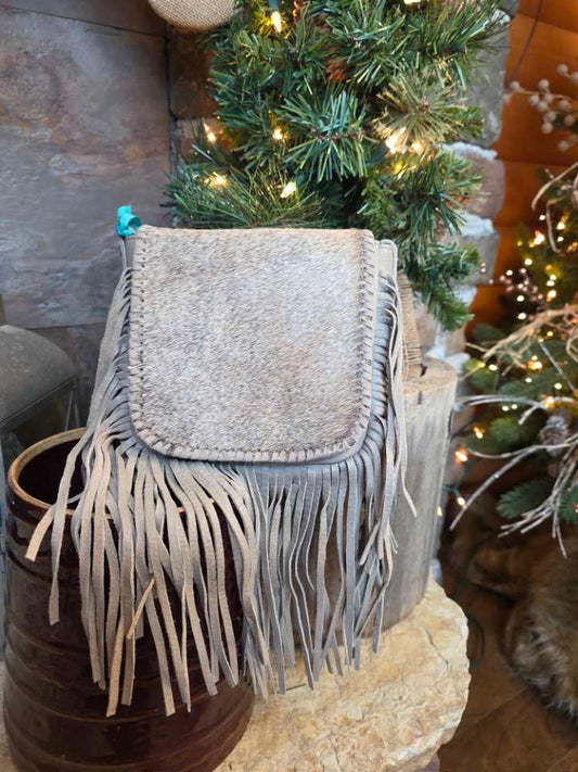 Cowhide Fringe Purse
