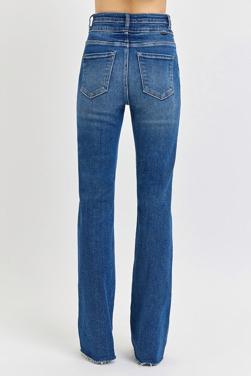 High Rise Bootcut Double Waist Band Jeans