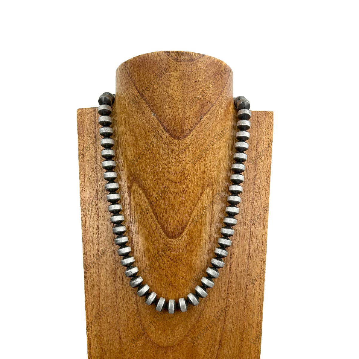22 inches silver Navajo pearl beads Necklace