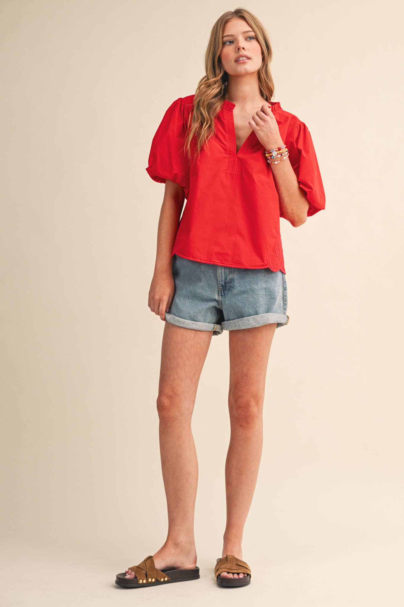 BUBBLE SLEEVE TOP