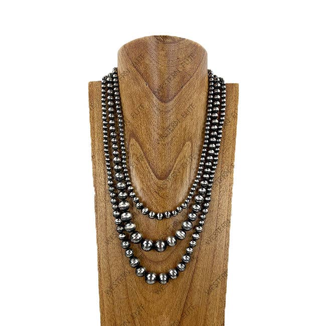 Triple Silver Navajo Pearl Stack