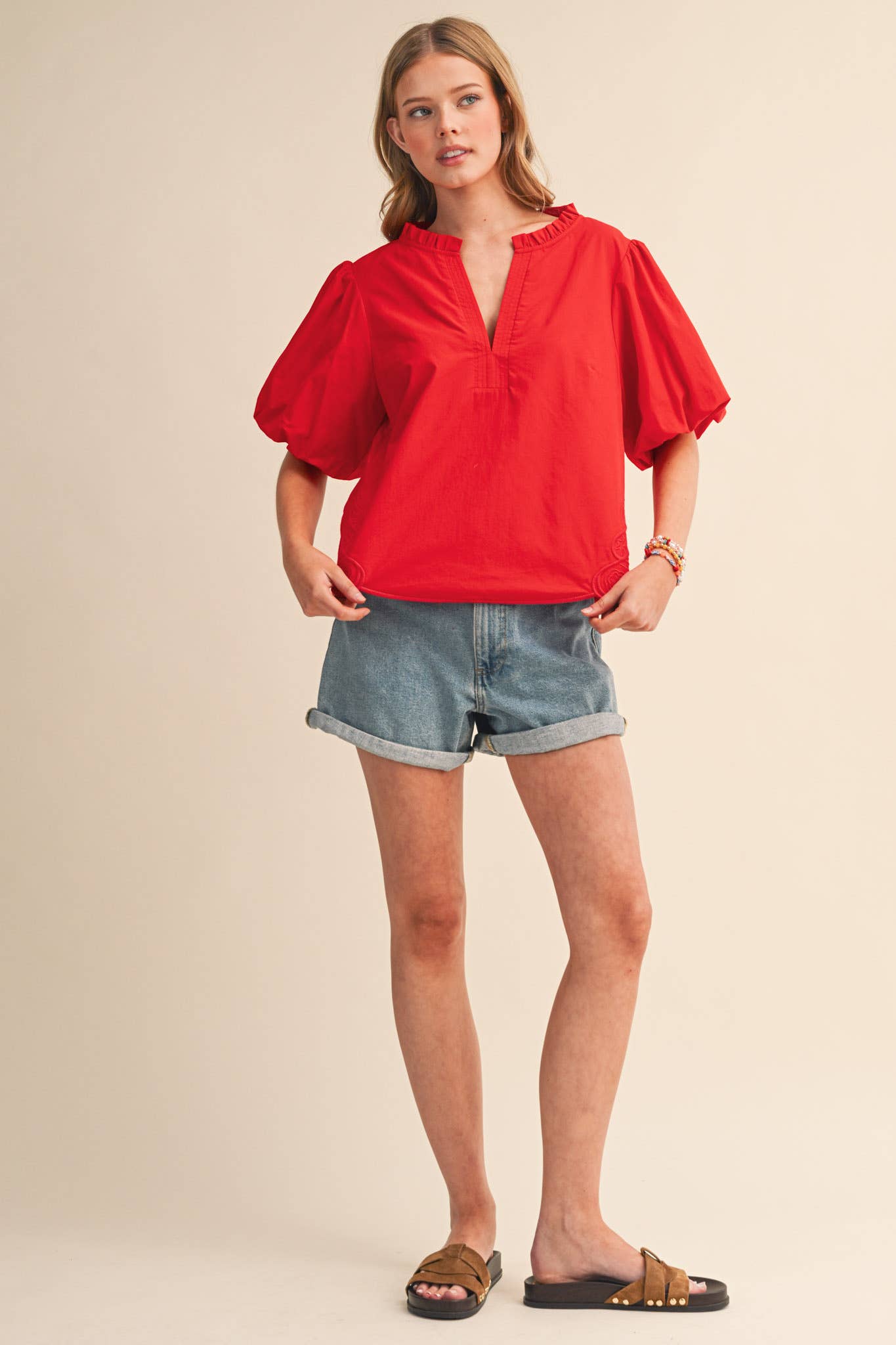 BUBBLE SLEEVE TOP