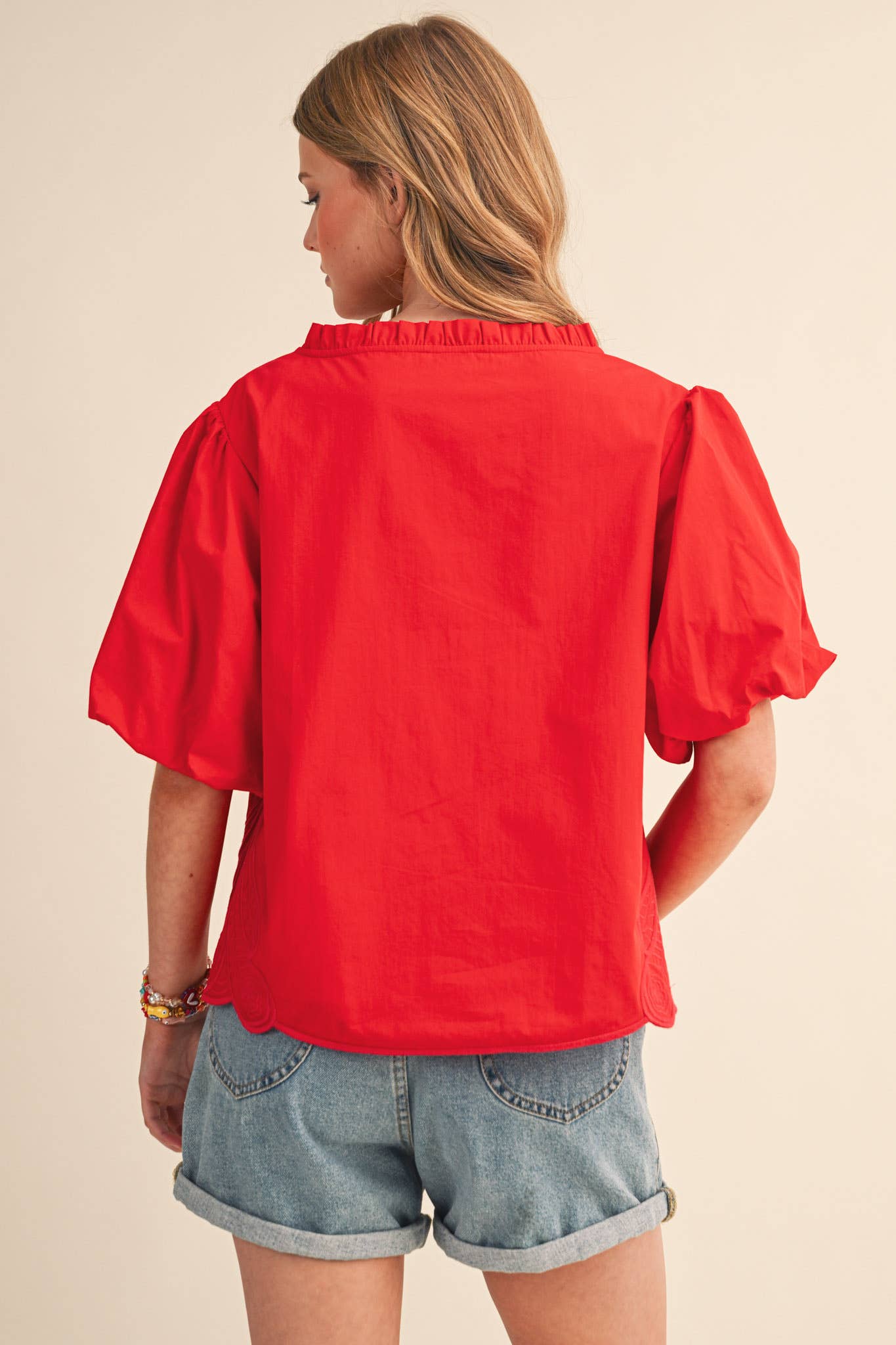 BUBBLE SLEEVE TOP