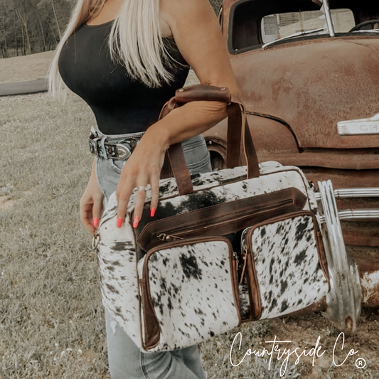 Saddlemen Cowhide Duffle Travel Bag