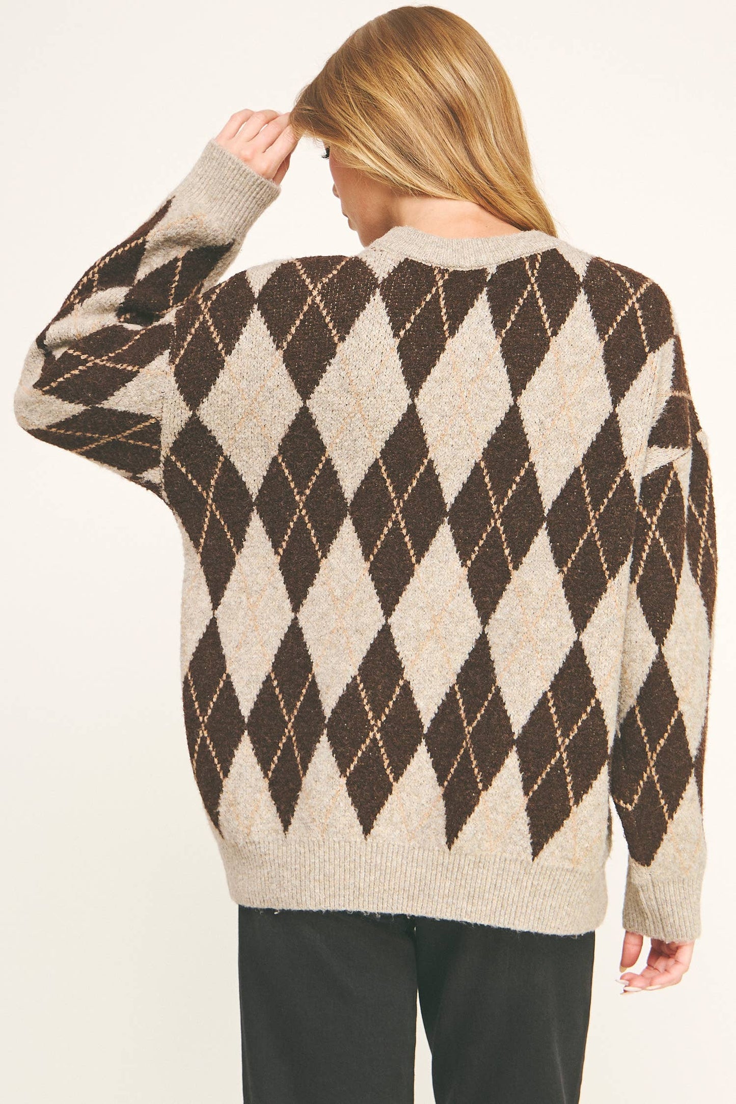 Checkered Crew Sweater