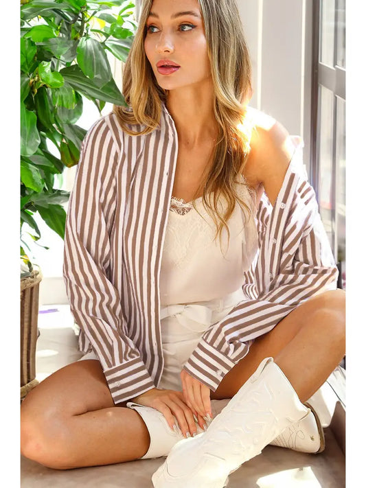 Striped Button Up