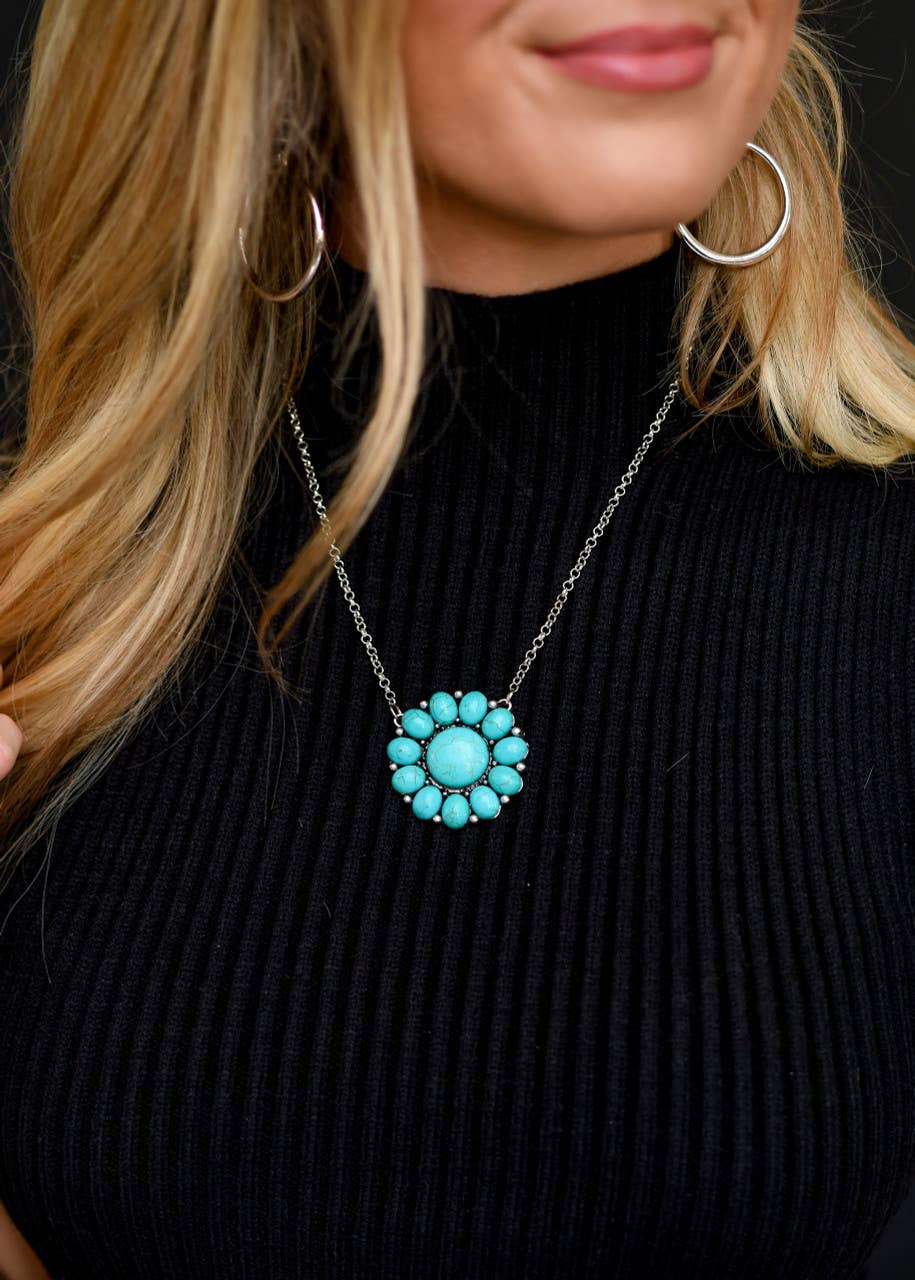 Turquoise Flower Necklace