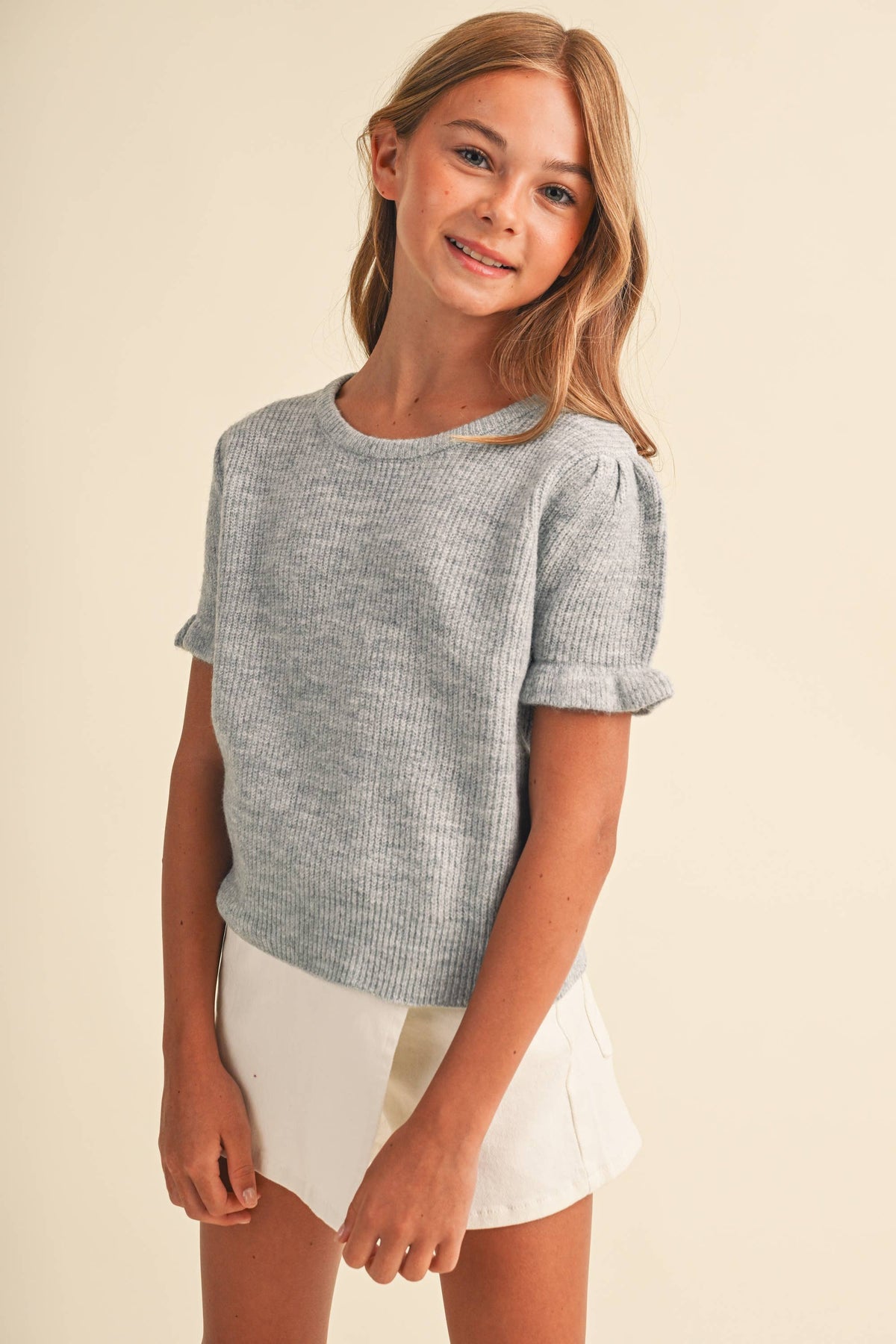 Girls: Puff Sleeve Sweater