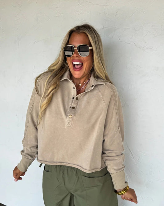 Marley Snap Button Top